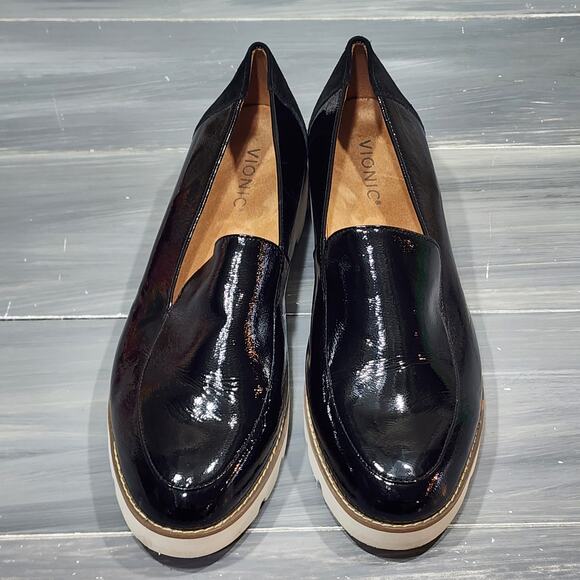 Vionic Kensley Loafer Patent Leather Black Size 10 Slip On Arch Support - Picture 6 of 12